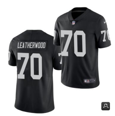 Men Las Vegas Raiders #70 Alex Leatherwood 2021 NFL Draft Black Vapor Untouchable Limited Stitched J