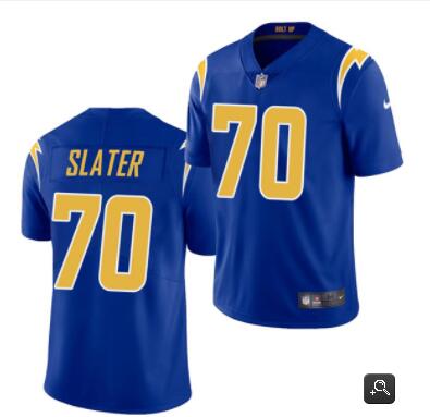 Men Los Angeles Chargers #70 Rashawn Slater Royal 2021 Vapor Untouchable Limited Stitched NFL Jersey