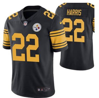 Men Pittsburgh Steelres Najee Harris 22 Black Rush Limited Jersey