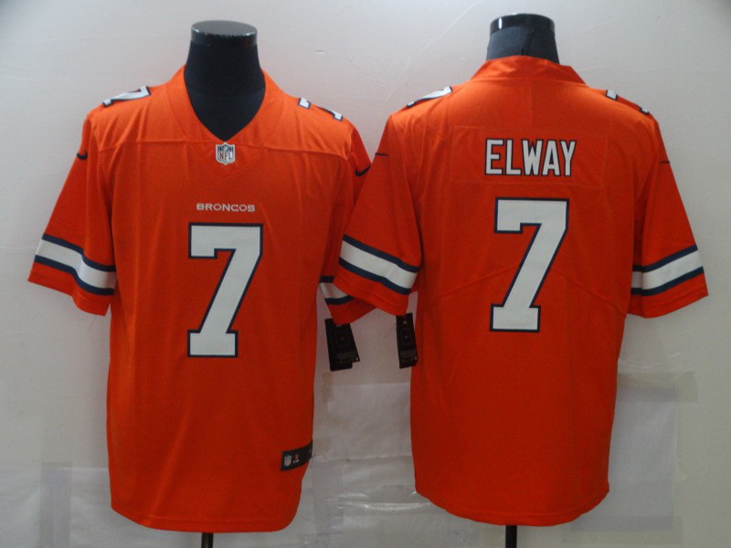 Men Nike Denver Broncos John Elway ７ Orange Rush Vapor Untouchable NFL Jersey