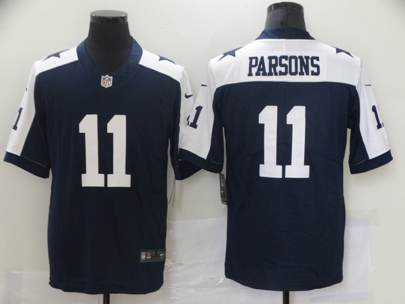 Men Dallas Cowboys Micah Parsons 11 Blue Thanksgivens Vapor Limited NFL Jersey