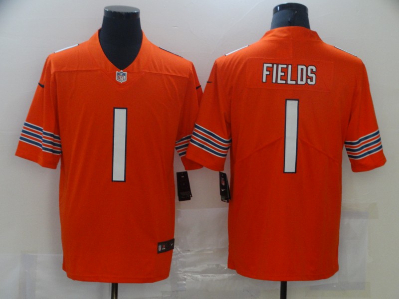 Men Nike Atlanta Falcons Justin Fields 1 Orange Vapor Limited Jersey