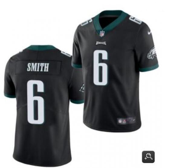 Youth Philadelphia Eagles #6 DeVonta Smith 2021 NFL Draft Black Vapor Untouchable Limited Stitched J