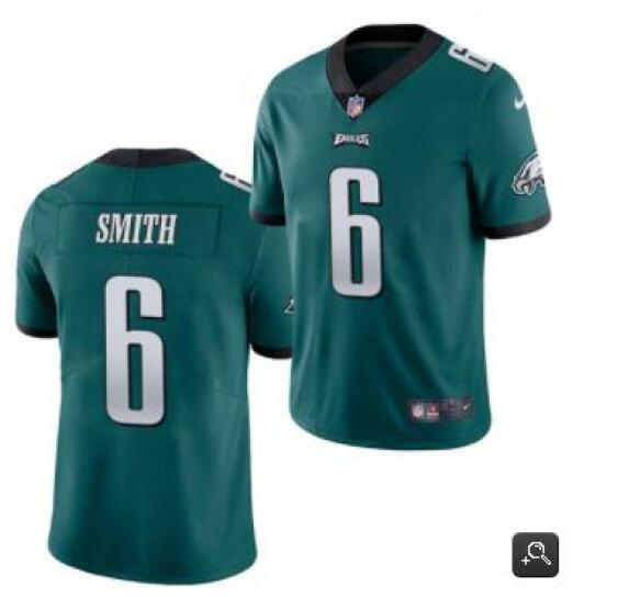 Youth Philadelphia Eagles #6 DeVonta Smith 2021 NFL Draft Green Vapor Untouchable Limited Stitched J