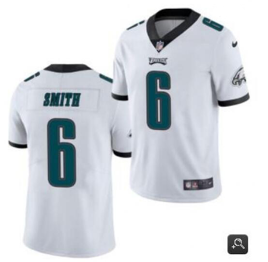 Youth Philadelphia Eagles #6 DeVonta Smith 2021 NFL Draft White Vapor Untouchable Limited Stitched J