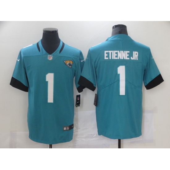 Men's Jacksonville Jaguars #1 Travis Etienne Jr. Blue Nike 2021 Alternate Limited Jersey