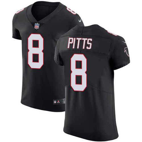 Nike Atlanta Falcons 8 Kyle Pitts Black Alternate Men Stitched NFL Vapor Untouchable Elite Jersey