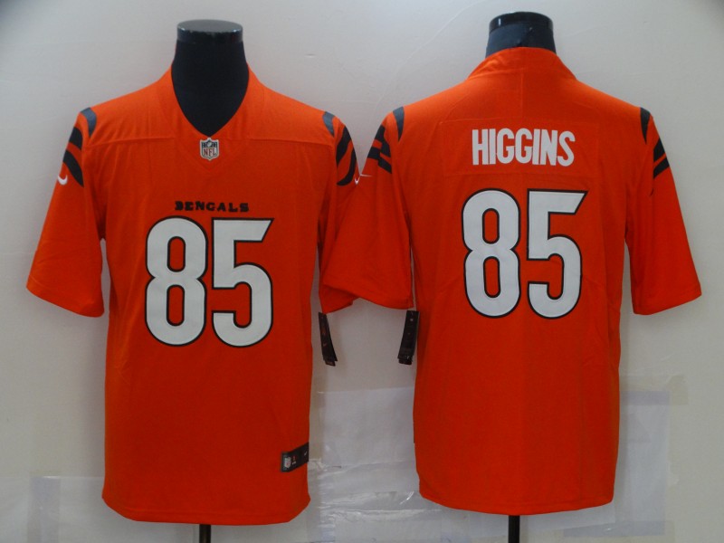 Nike Cincinnati Bengals 85 Tee Higgins Orange Vapor Limited Jersey