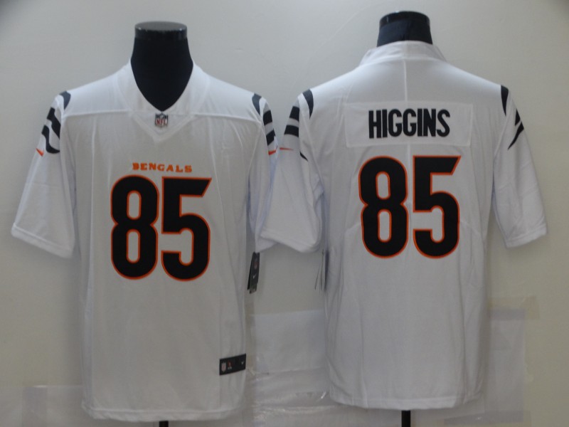 Nike Cincinnati Bengals 85 Tee Higgins White Vapor Limited Jersey