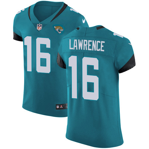 Nike Jacksonville Jaguars 16 Trevor Lawrence Teal Green Alternate Men Stitched NFL New Elite Jersey