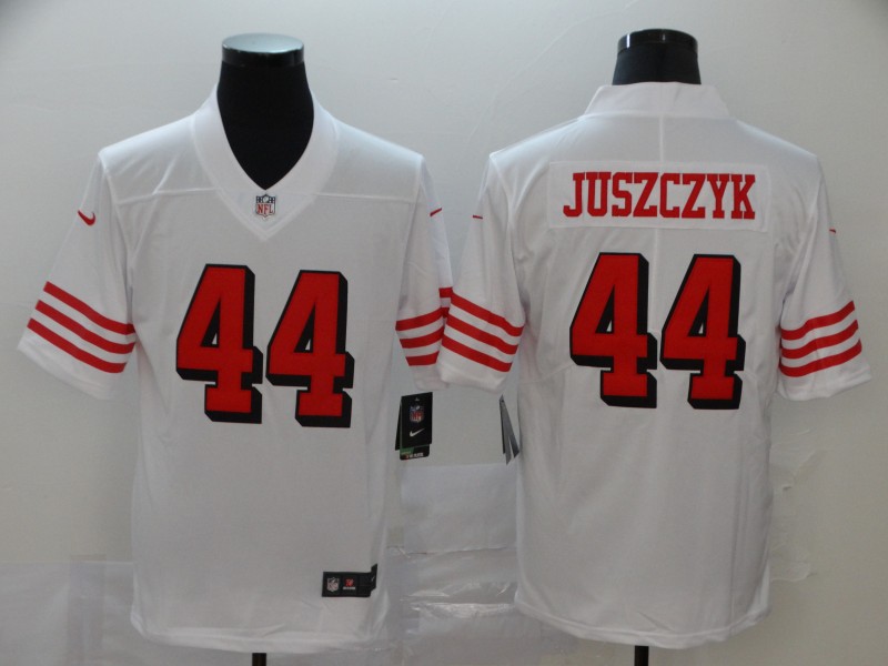 Men's San Francisco 49ers Kyle Juszczyk 44 White Nike Scarlet Player Limited Jersey