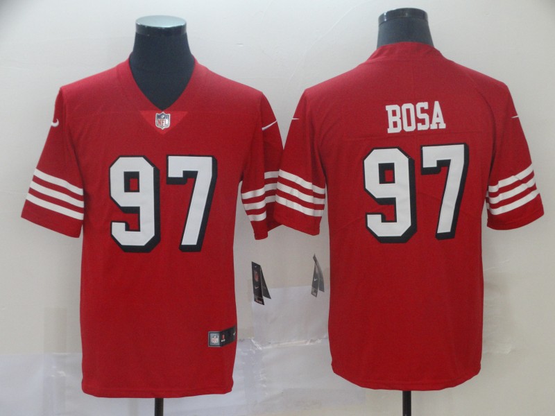 Men's San Francisco 49ers Nick Bosa 97 Red Nike Scarlet Player Limited Jersey