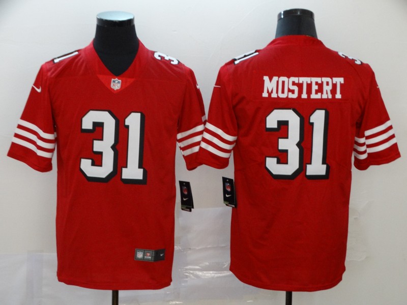 Men's San Francisco 49ers Raheem Mostert 31 Red Nike Scarlet Player Limited Jersey