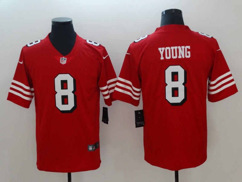 Men's San Francisco 49ers Steve Young 8 Red Nike Scarlet Player Limited Jersey