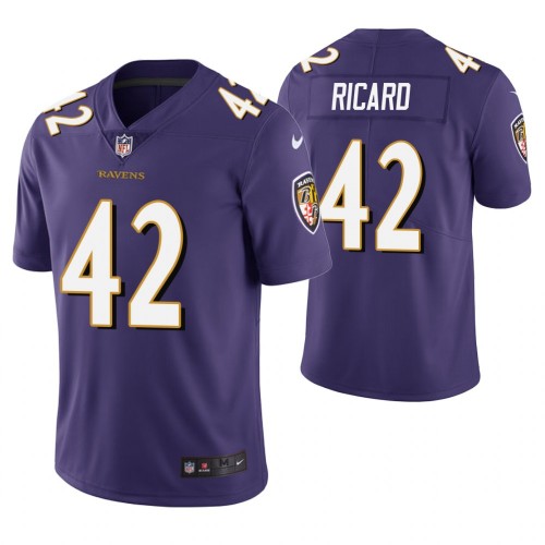 Baltimore Ravens 42 Patrick Ricard Purple Vapor Untouchable Limited Jersey