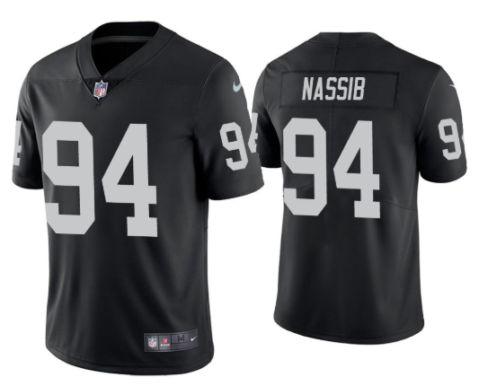 Las Vegas Raiders 94 Carl Nassib Vapor Limited Black Jersey