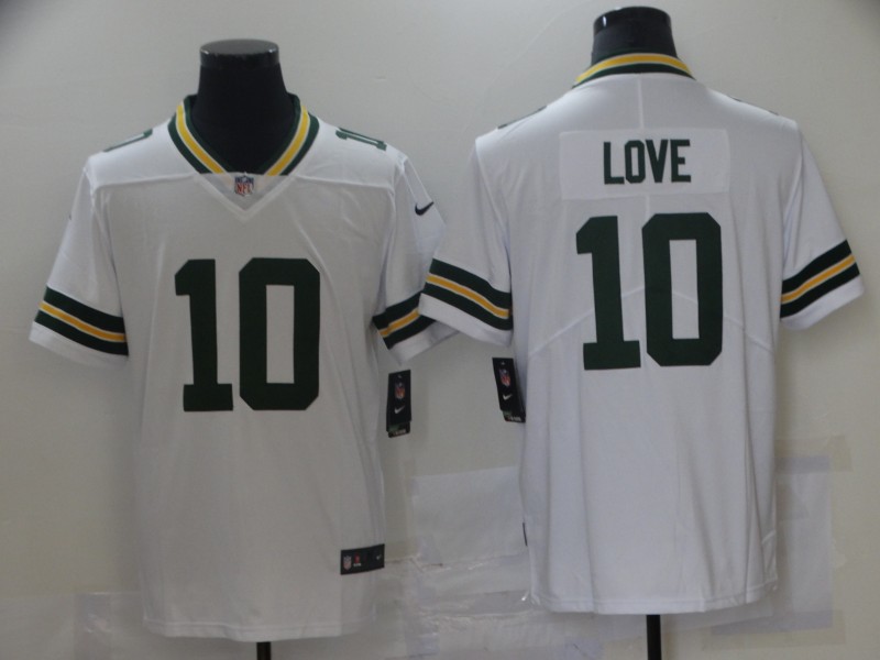 Nike Green Bay Packers 10 Jordan Love White 2020 NFL Draft First Round Pick Vapor Untouchable Limite