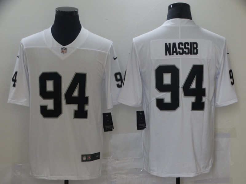 Nike Las Vegas Raiders 94 Carl Nassib White Vapor Untouchable Limited Jersey