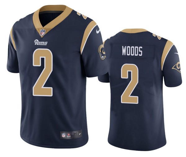 Nike Los Angeles Rams 2 Robert Woods Navy Vapor Untouchable Limited Jersey