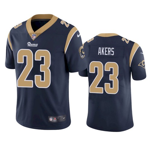 Nike Los Angeles Rams 23 Cam Akers Navy Blue Team Color Men Stitched NFL Vapor Untouchable Limited J