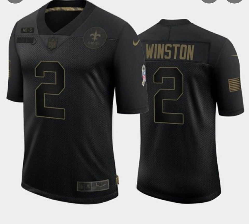 Men's New Orleans Jameis Winston 2 2020 Salute to service jersey