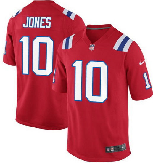 Men New England Patriots 10 Mac Jones Red 2021 Draft Jersey