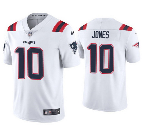 Men New England Patriots 10 Mac Jones White 2021 Draft Jersey