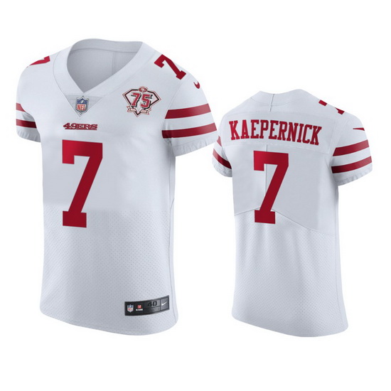 Nike San Francisco 49ers 7 Colin Kaepernick White Men 75th Anniversary Stitched NFL Vapor Untouchabl