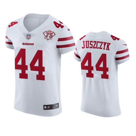 Nike San Francisco 49ers 44 kyle juszczyk White Men 75th Anniversary Stitched NFL Vapor Untouchable 