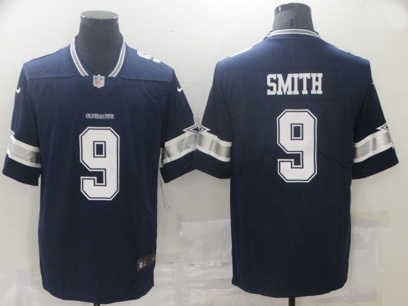 Men Dallas Cowboys 9 Smith Blue Nike Vapor Untouchable Limited 2021 NFL Jersey