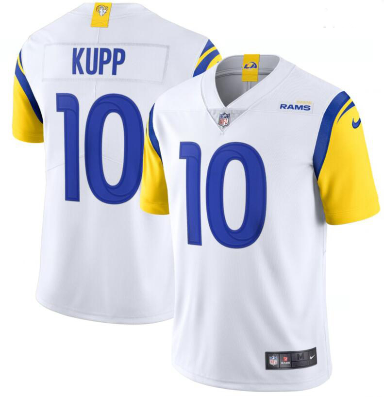 Men Nike Rams 10 Cooper Kupp White Vapor Untouchable Limited Jersey