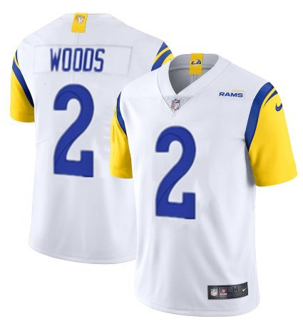 Men Nike Rams 10 Cooper Kupp White Yellow Vapor Untouchable Limited Jersey