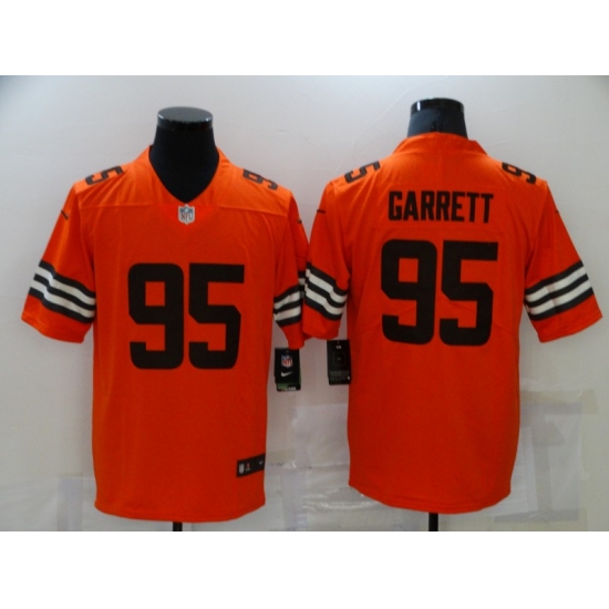 Men's Cleveland Browns #95 Myles Garrett Orange Player Limited J