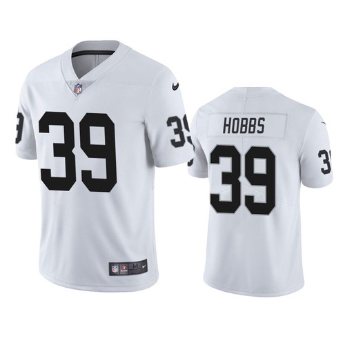 Men Las Vegas Raiders 39 Nate Hobbs White Vapor Limited Jersey