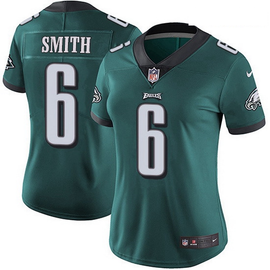 Nike Philadelphia Eagles 6 DeVonta Smith Green Team Color Women Stitched NFL Vapor Untouchable Limit