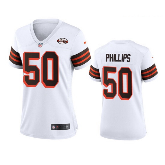Women Cleveland Browns 50 Jacob Phillips Nike 1946 Collection Al