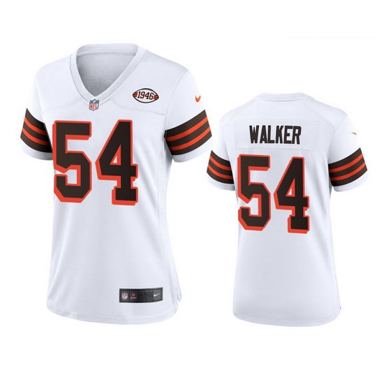 Women Cleveland Browns 54 Anthony Walker Nike 1946 Collection Alternate Game Limited NFL Jersey   Wh