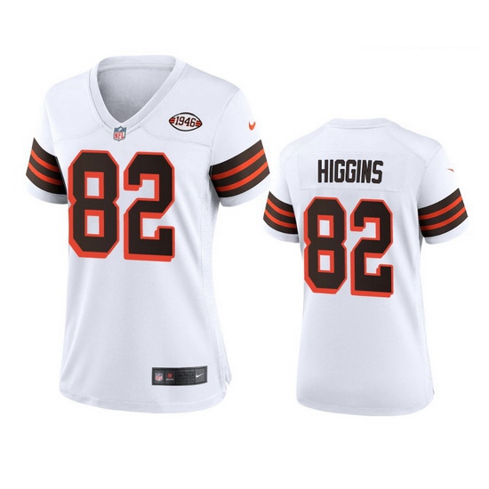 Women Cleveland Browns 82 Rashard Higgins Nike 1946 Collection Alternate Game Limited NFL Jersey   W