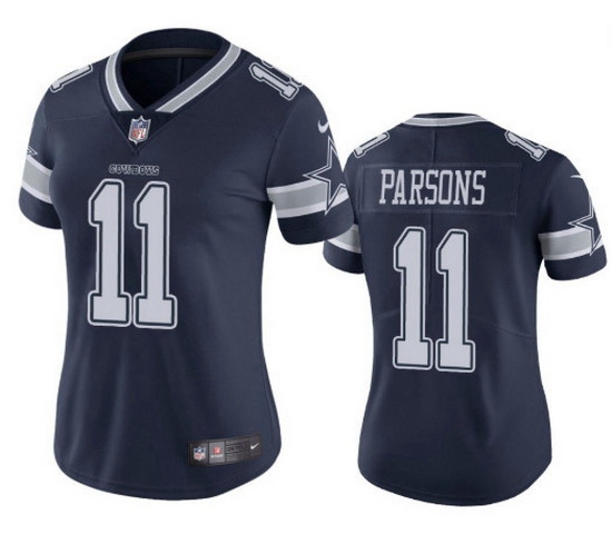 Women Dallas Cowboys 11 Micah Parsons Jersey Navy Blue 2021 Draft Limited Football Jersey