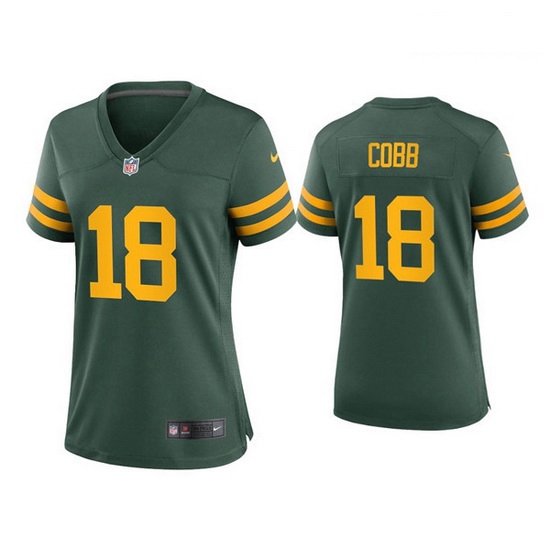 Women Green Bay Packers 18 Randall Cobb Alternate Game Green Jer