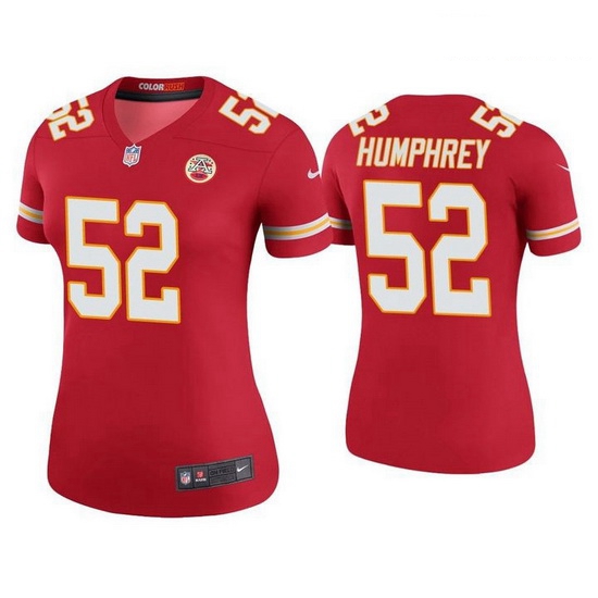 Women Kansas City Chief 52 Creed Humphrey s Red Jersey