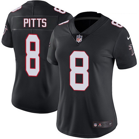 Women Nike Atlanta Falcons 8 Kyle Pitts Black Alternate Women St