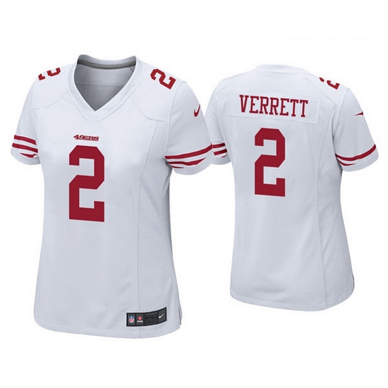 Women San Francisco 49ers 2 Jason Verrett White Vapor limited Je