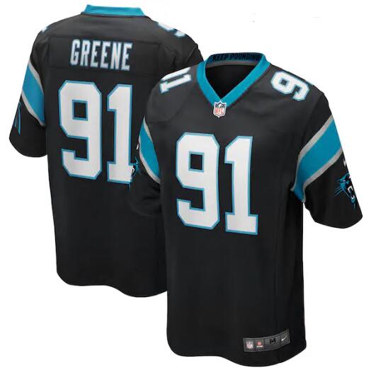 Men Carolina Panthers Kevin Greene 91 Black Vapor Limited Jerseys