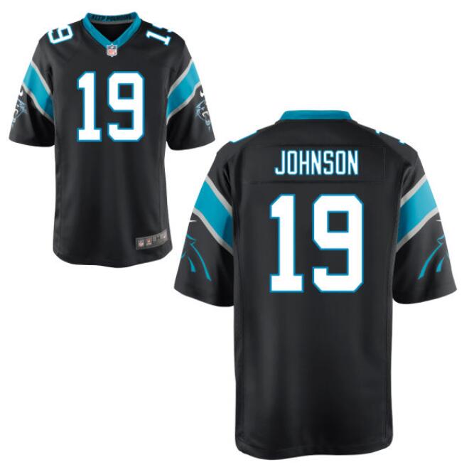 Men Nike Carolina Panthers Keshawn Johnson 19 Black Vapor Limited Jersey