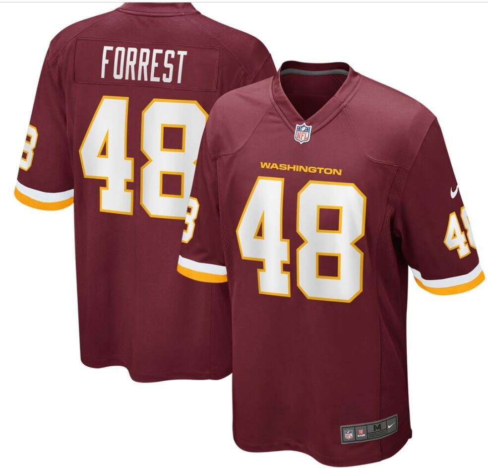 Men's Nike Darrick Forrest 48 Washington Football Red Vapor Limited Jersey