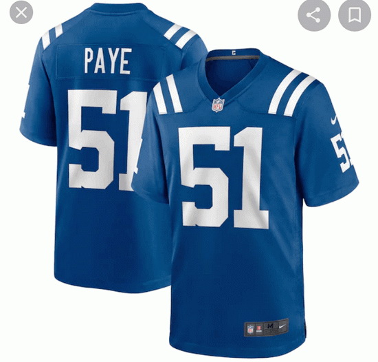 Nike Indianapolis Colts 51 Kwity Paye Royal Vapor Untouchable Limited Jersey