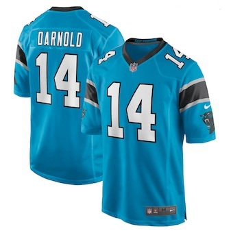 Youth Nike Carolina Panthers 14 Sam Darnold Blue Vapor Limited Jersey