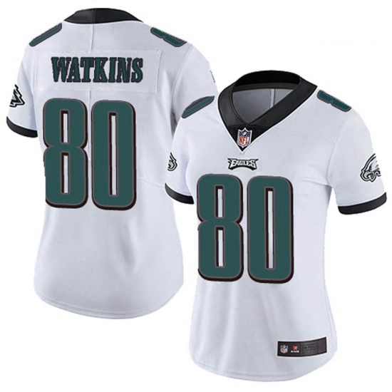 Women Nike Philadelphia Eagles Quez Watkins #80 White Vapor Limited Jersey