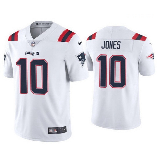 Youth New England Patriots 10 Mac Jones White 2021 Draft Jersey